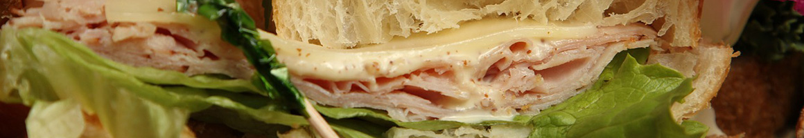 Eating Deli Sandwich at Sal, Kris & Charlie's Deli restaurant in Queens, NY.